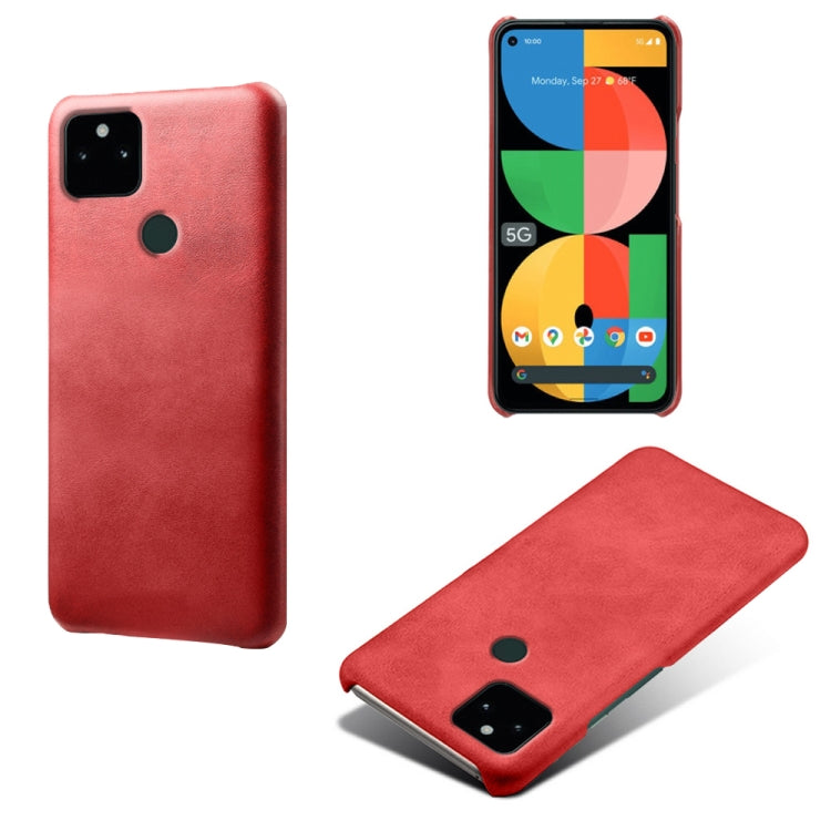 For Google Pixel 5a 5G Calf Texture PC + PU Phone Case