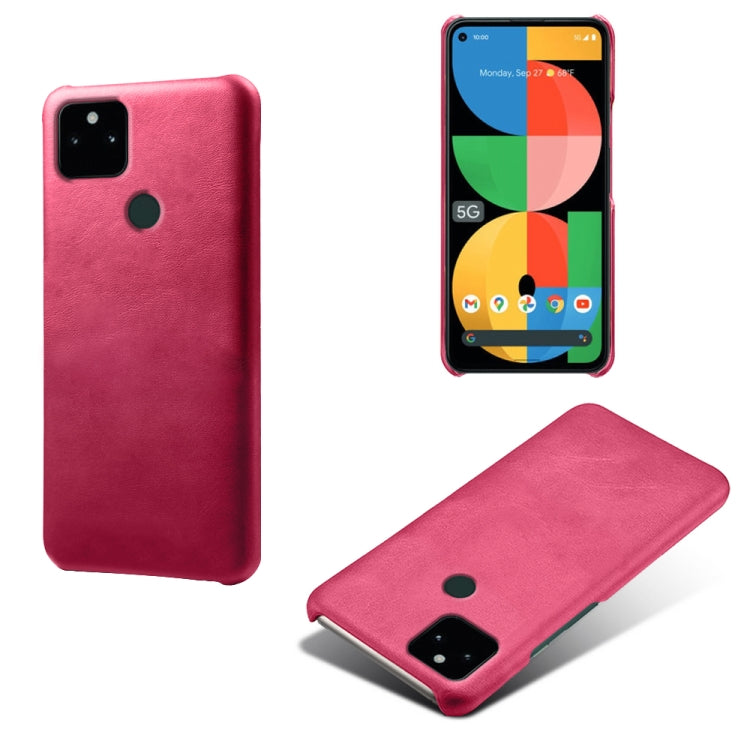 For Google Pixel 5a 5G Calf Texture PC + PU Phone Case