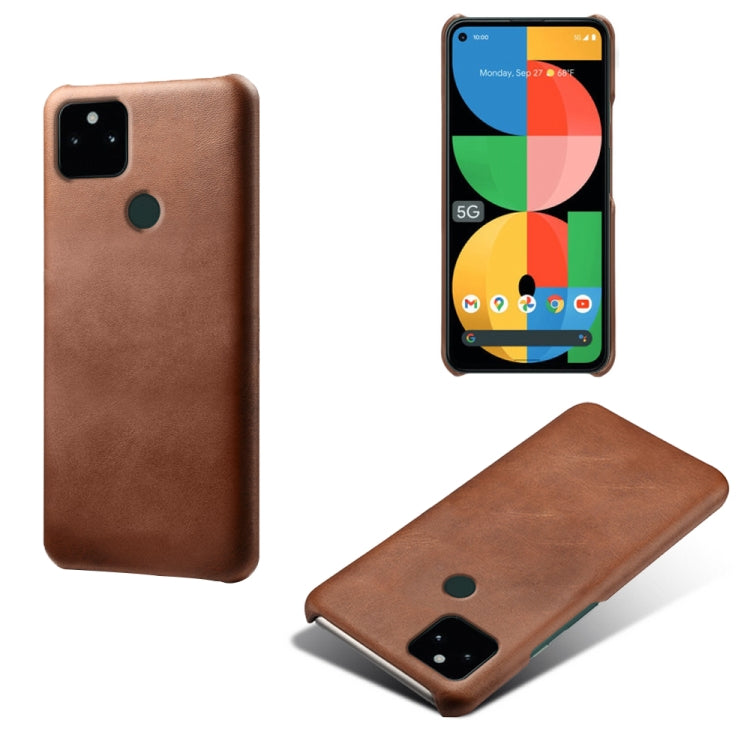 For Google Pixel 5a 5G Calf Texture PC + PU Phone Case