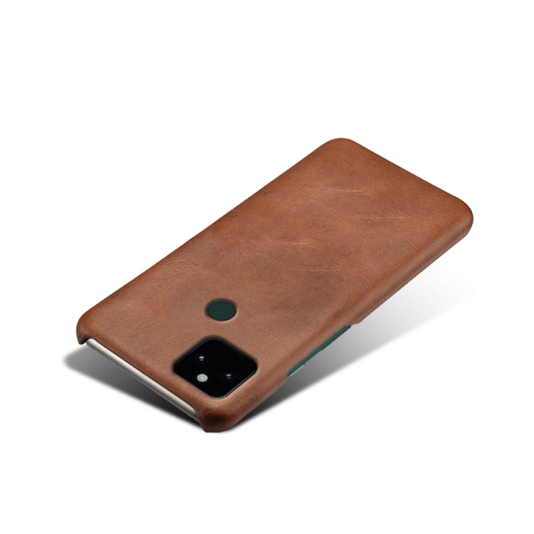 For Google Pixel 5a 5G Calf Texture PC + PU Phone Case