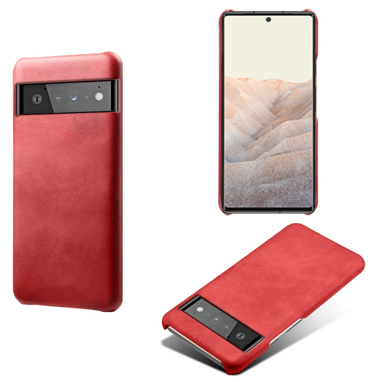 For Google Pixel 6 Pro Calf Texture PC + PU Phone Case