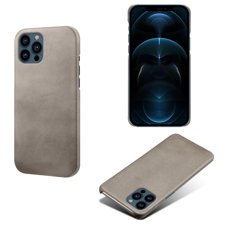 For iPhone 13 Pro Max Calf Texture PC + PU Phone Case