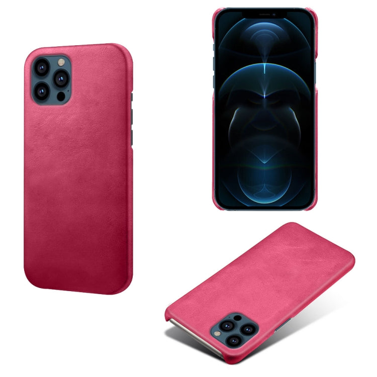 For iPhone 13 Pro Max Calf Texture PC + PU Phone Case