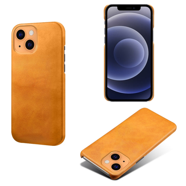 For iPhone 13 Calf Texture PC + PU Phone Case