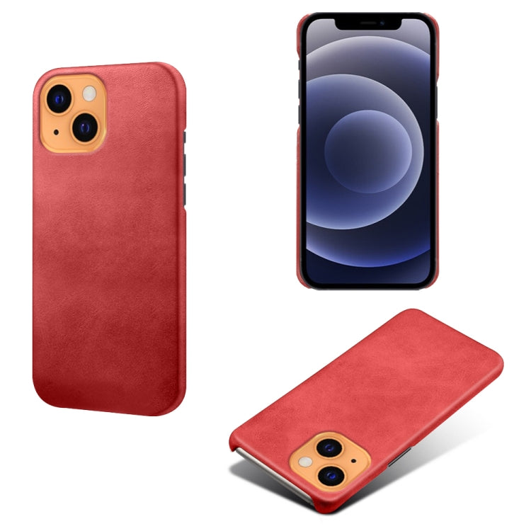 For iPhone 13 mini Calf Texture PC + PU Phone Case