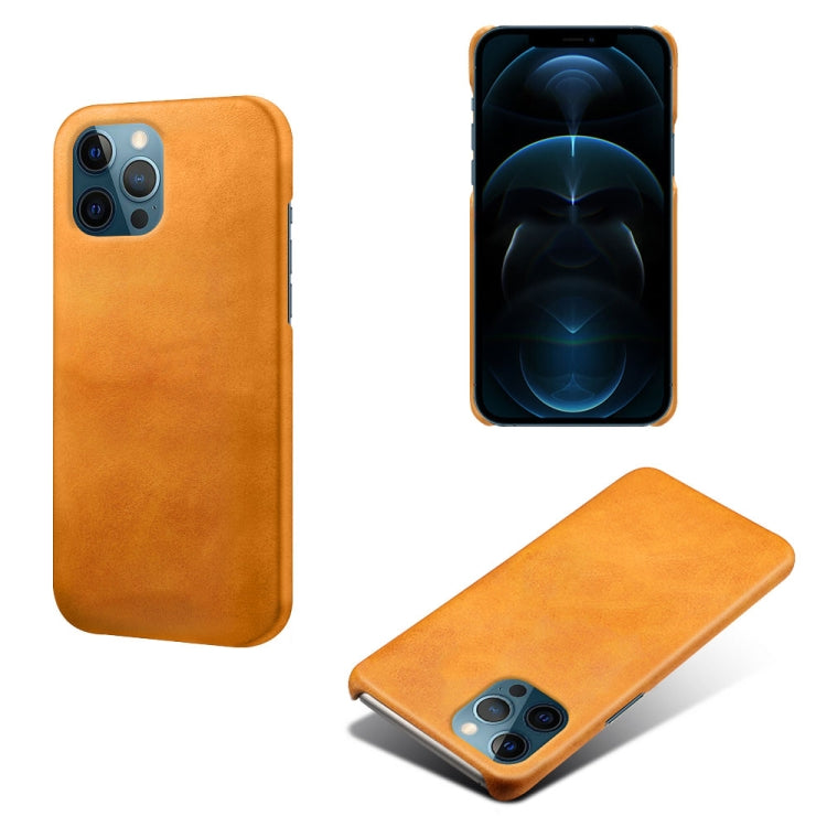 For iPhone 12 Pro Max Calf Texture PC + PU Phone Case