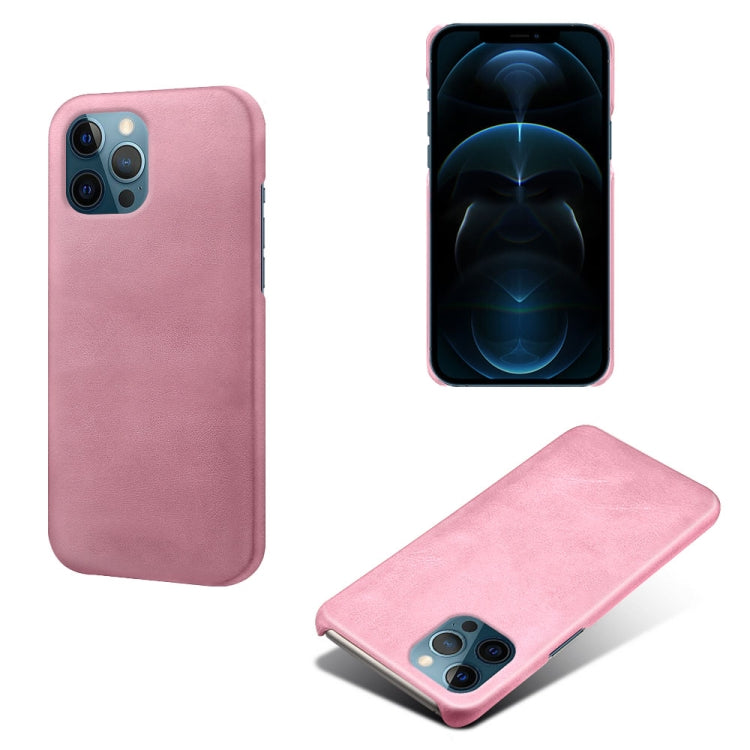 For iPhone 12 Pro Max Calf Texture PC + PU Phone Case