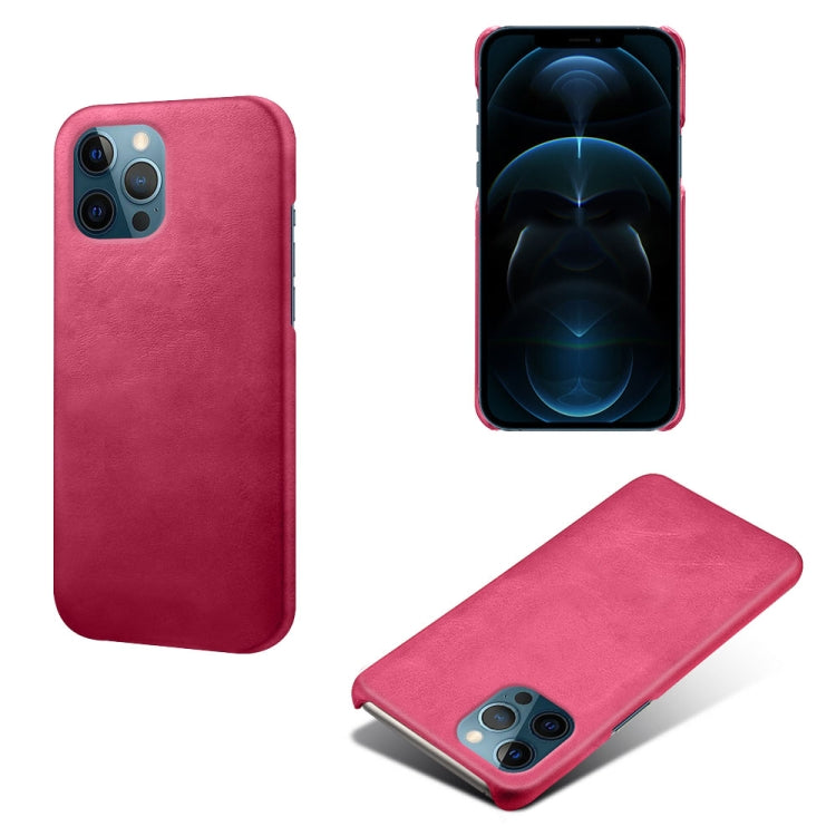 For iPhone 12 Pro Max Calf Texture PC + PU Phone Case