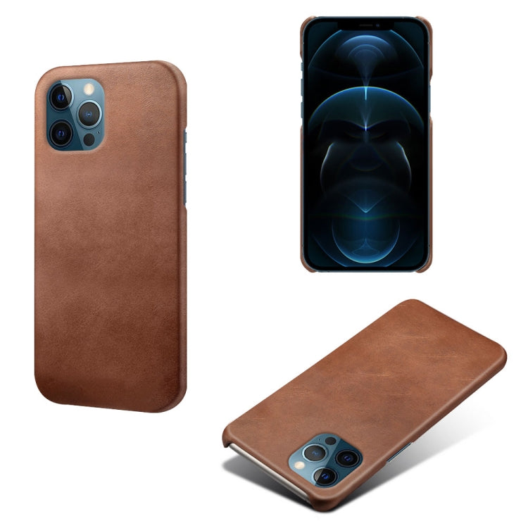 For iPhone 12 Pro Max Calf Texture PC + PU Phone Case