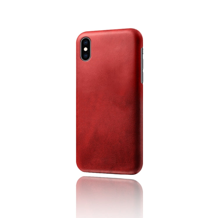 For iPhone XS Max Calf Texture PC + PU Phone Case