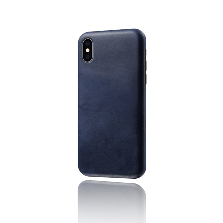 For iPhone XS Max Calf Texture PC + PU Phone Case