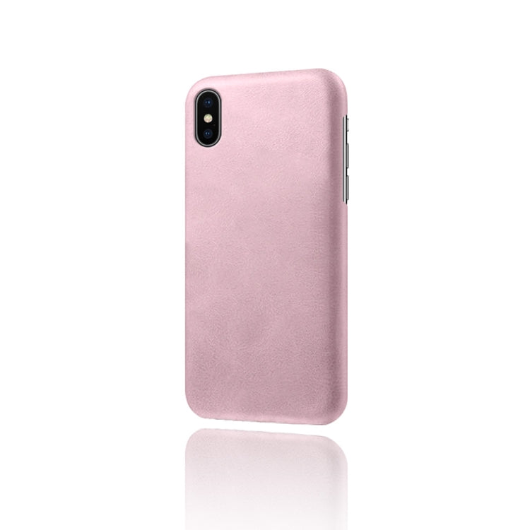 For iPhone X / XS Calf Texture PC + PU Phone Case