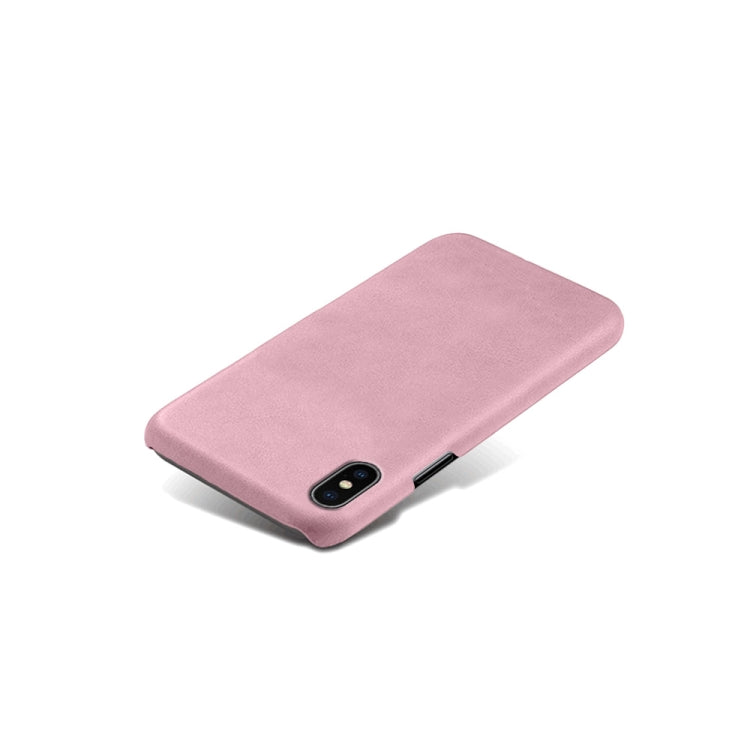 For iPhone X / XS Calf Texture PC + PU Phone Case
