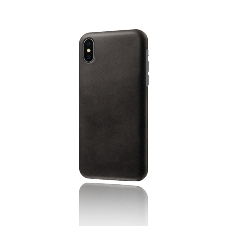 For iPhone X / XS Calf Texture PC + PU Phone Case