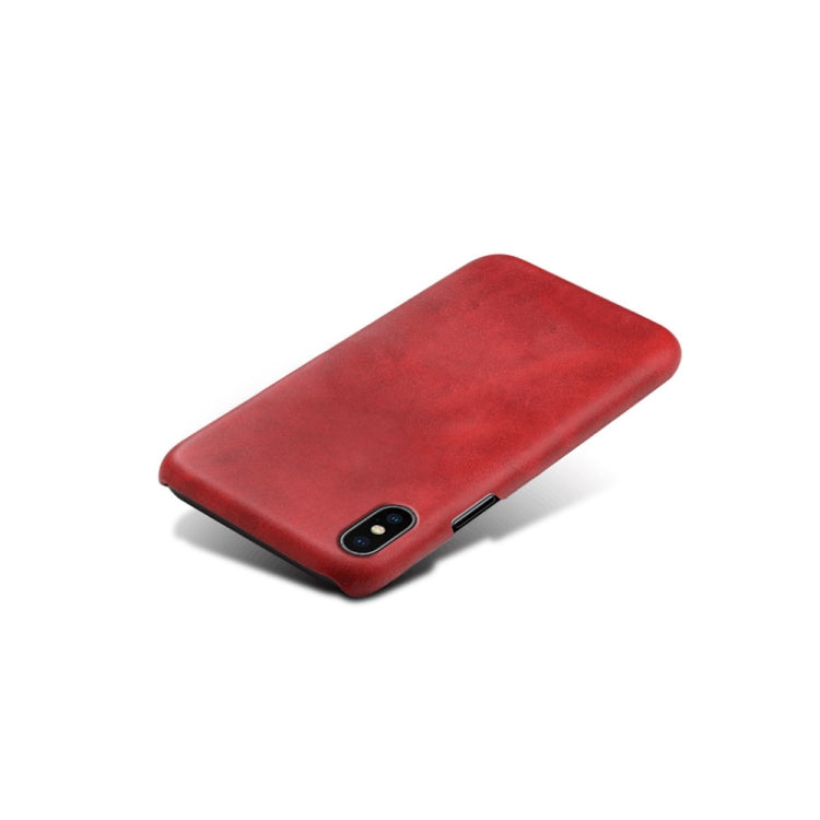 For iPhone X / XS Calf Texture PC + PU Phone Case