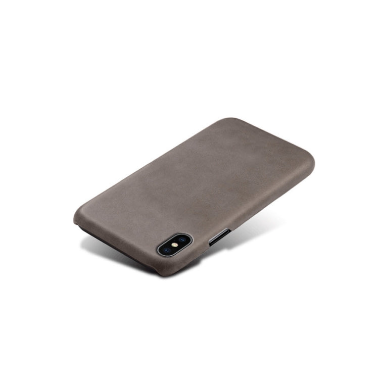 For iPhone X / XS Calf Texture PC + PU Phone Case