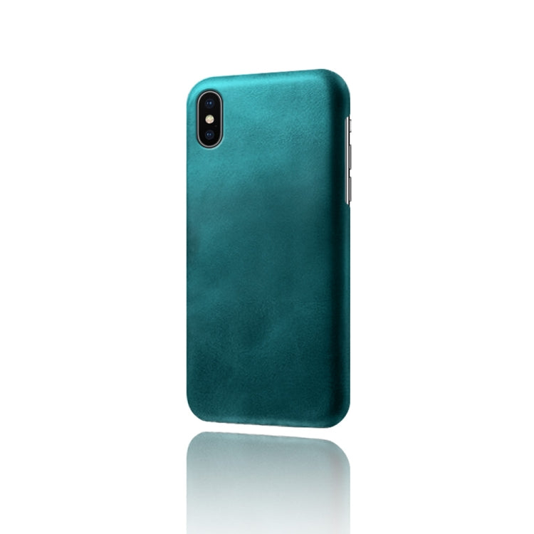 For iPhone X / XS Calf Texture PC + PU Phone Case