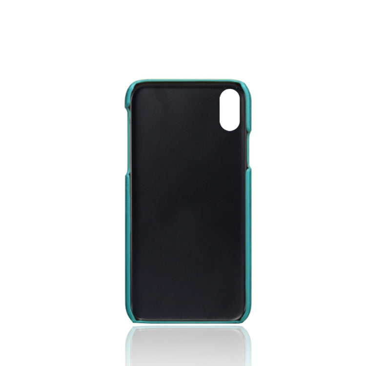 For iPhone X / XS Calf Texture PC + PU Phone Case