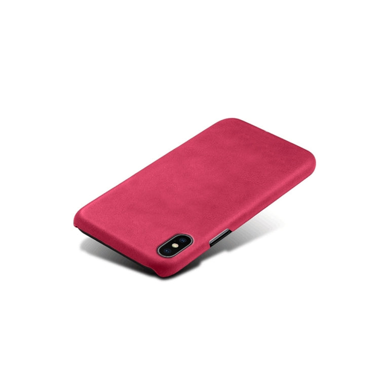 For iPhone X / XS Calf Texture PC + PU Phone Case
