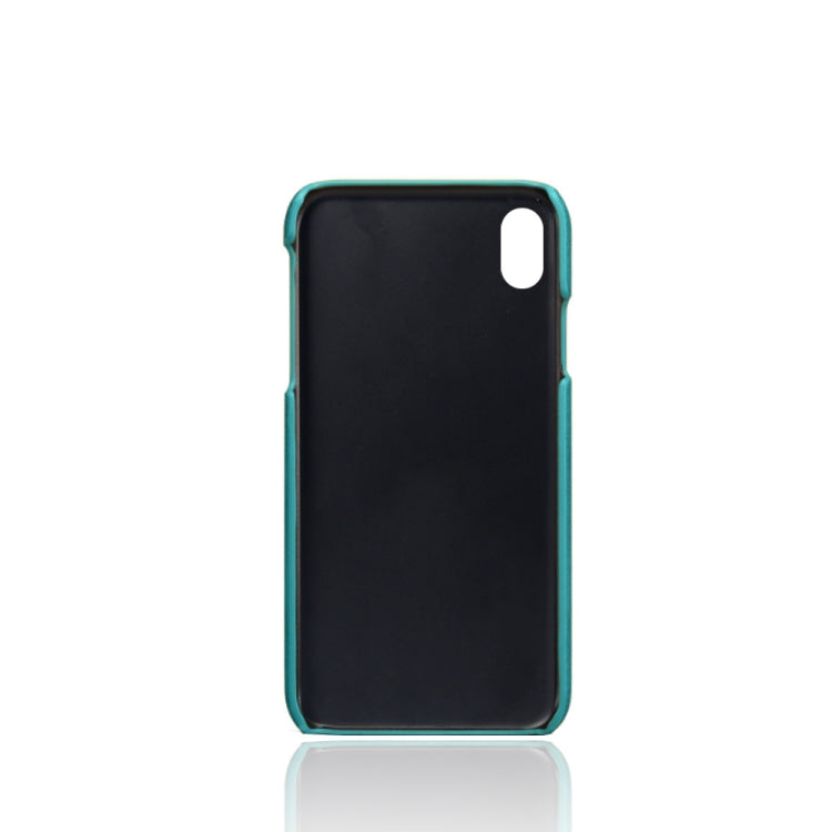 For iPhone XR Calf Texture PC + PU Phone Case