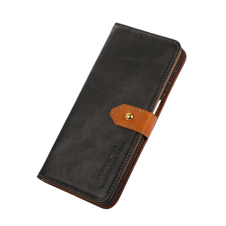For Samsung Galaxy A13 4G KHAZNEH Dual-color Cowhide Texture Horizontal Flip Leather Phone Case
