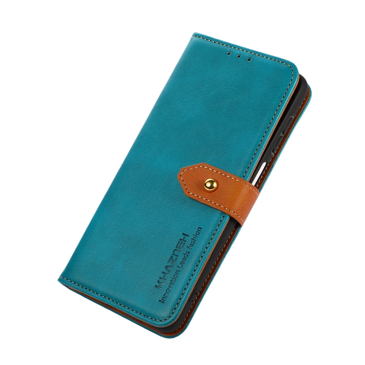 For Samsung Galaxy A13 4G KHAZNEH Dual-color Cowhide Texture Horizontal Flip Leather Phone Case