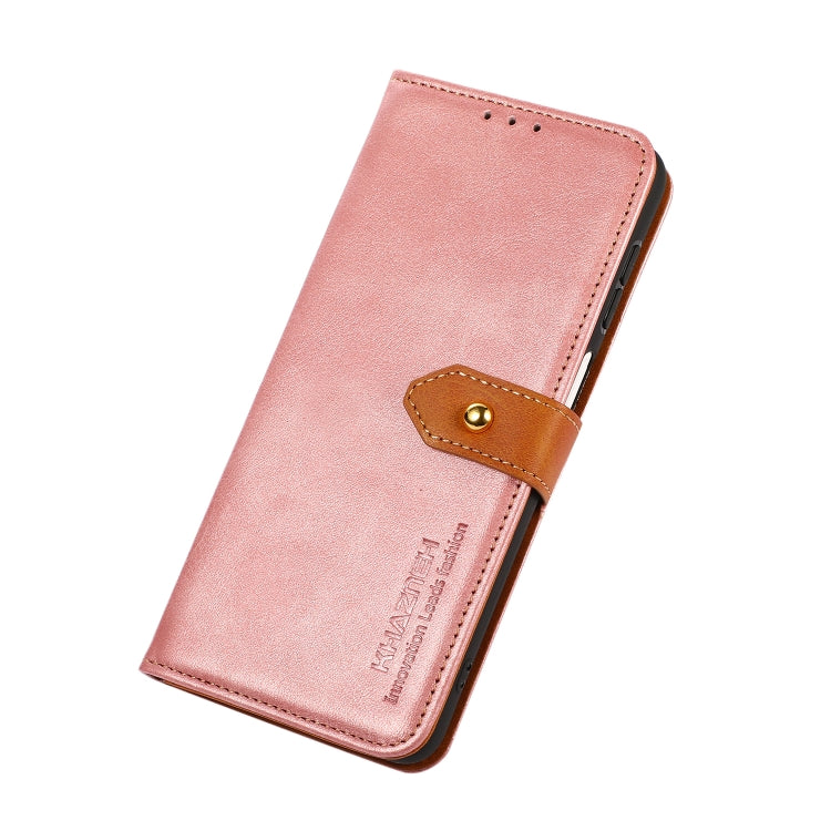For Samsung Galaxy A13 4G KHAZNEH Dual-color Cowhide Texture Horizontal Flip Leather Phone Case