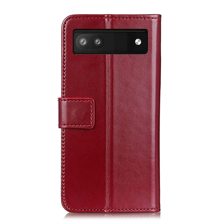 For Google Pixel 6a 3-Color Pearl Texture Magnetic Buckle Leather Phone Case