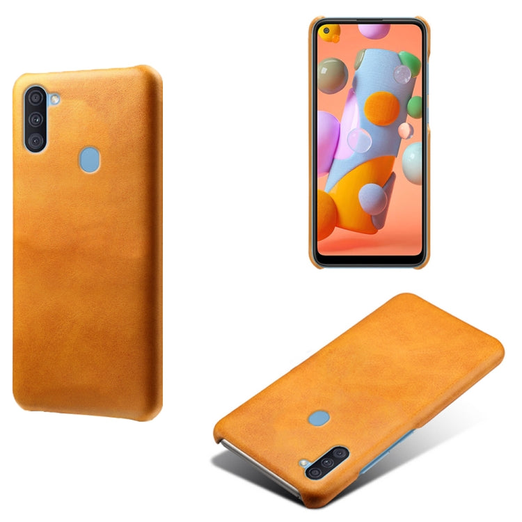 Calf Texture  PC + PU Phone Case For Samsung Galaxy A11