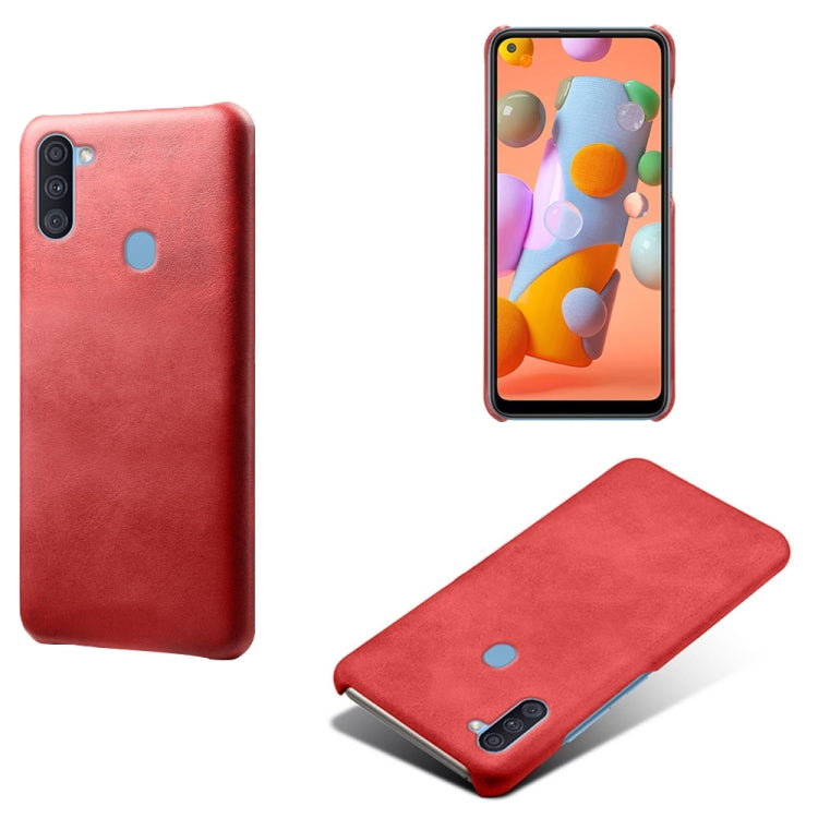 Calf Texture  PC + PU Phone Case For Samsung Galaxy A11