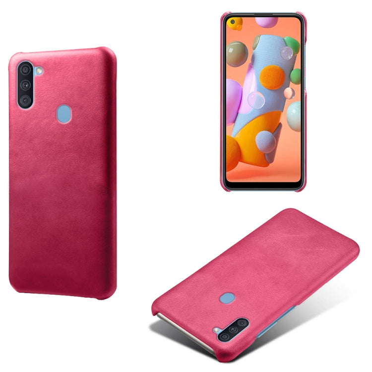 Calf Texture  PC + PU Phone Case For Samsung Galaxy A11