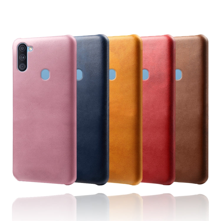Calf Texture  PC + PU Phone Case For Samsung Galaxy A11