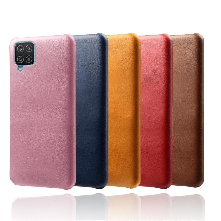 Calf Texture  PC + PU Phone Case For Samsung Galaxy A12