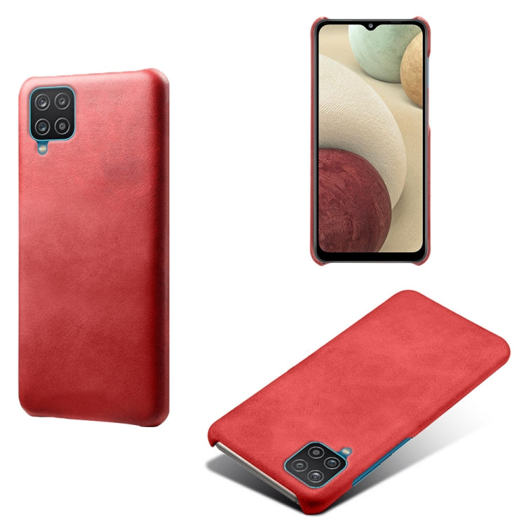 Calf Texture  PC + PU Phone Case For Samsung Galaxy A12