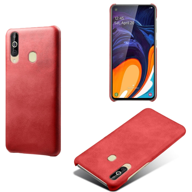 Calf Texture  PC + PU Phone Case For Samsung Galaxy A60