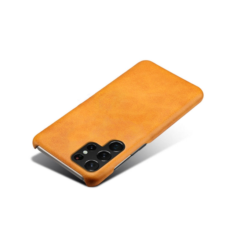 Calf Texture  PC + PU Phone Case For Samsung Galaxy S22 Ultra 5G