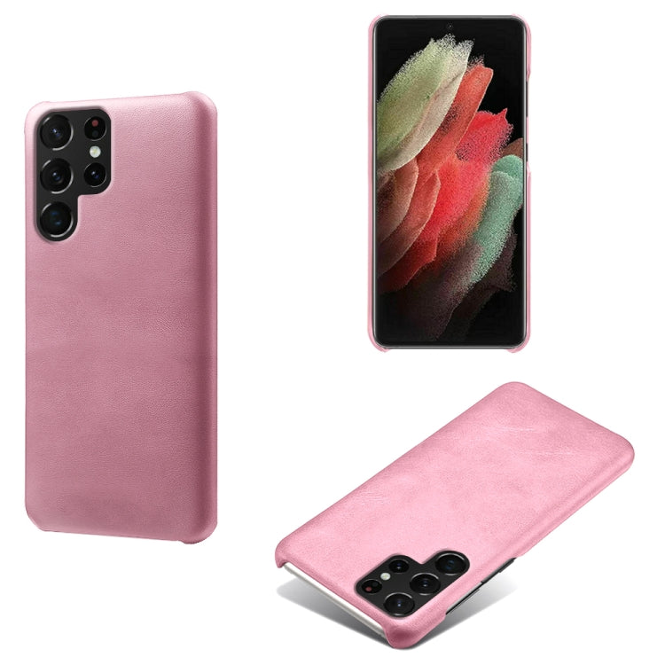 Calf Texture  PC + PU Phone Case For Samsung Galaxy S22 Ultra 5G