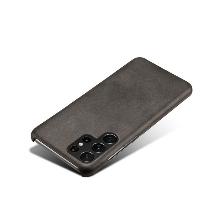 Calf Texture  PC + PU Phone Case For Samsung Galaxy S22 Ultra 5G