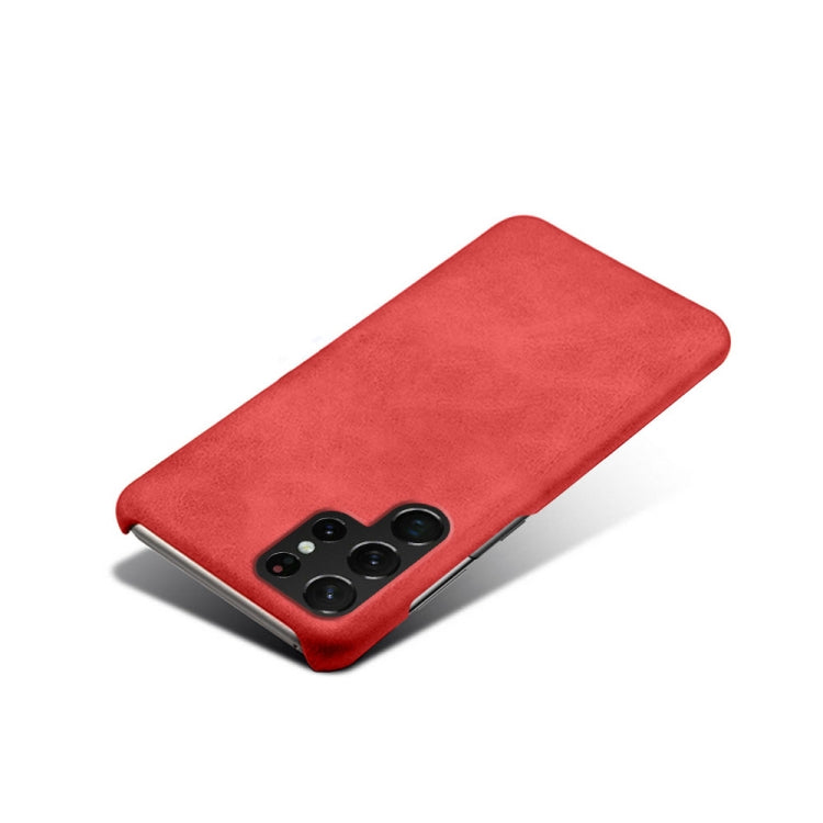 Calf Texture  PC + PU Phone Case For Samsung Galaxy S22 Ultra 5G