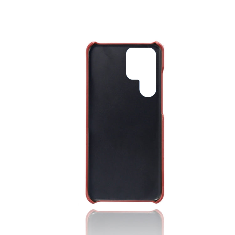 Calf Texture  PC + PU Phone Case For Samsung Galaxy S22 Ultra 5G