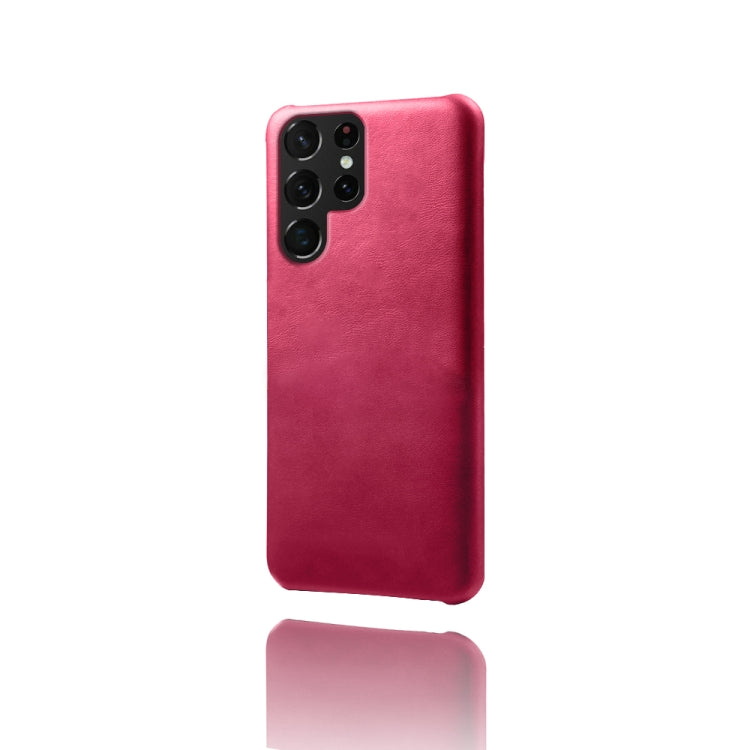Calf Texture  PC + PU Phone Case For Samsung Galaxy S22 Ultra 5G