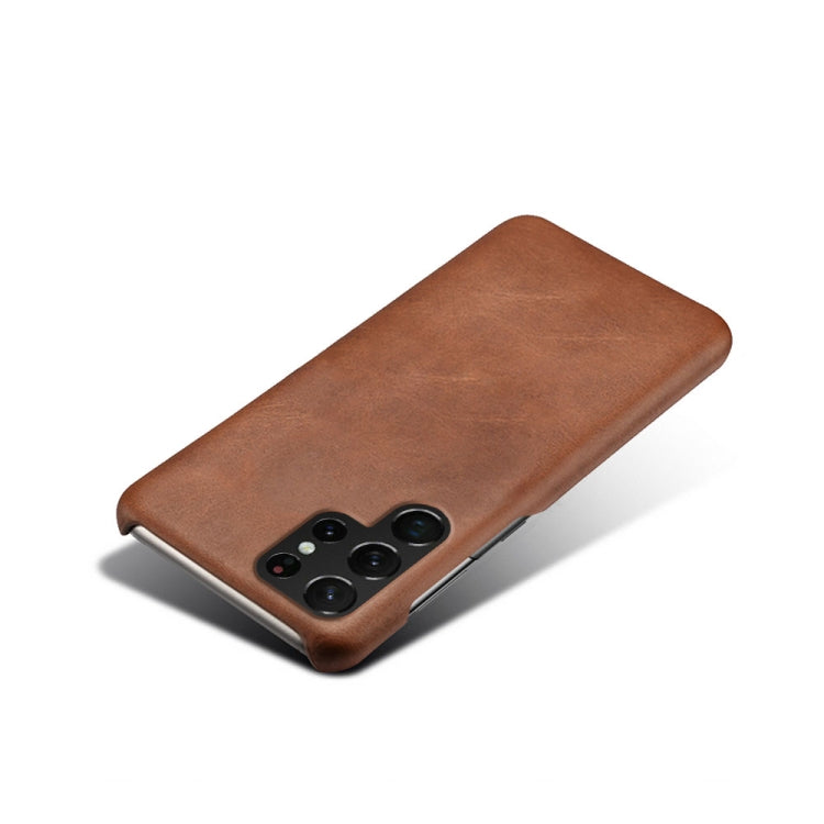 Calf Texture  PC + PU Phone Case For Samsung Galaxy S22 Ultra 5G