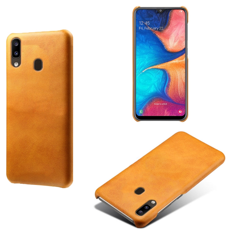 Calf Texture  PC + PU Phone Case For Samsung Galaxy A20