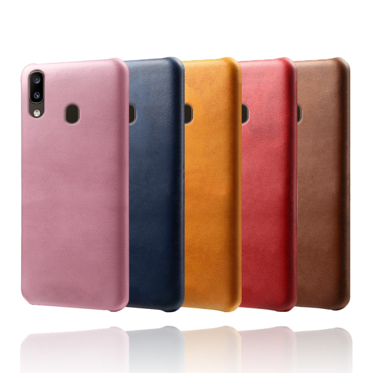 Calf Texture  PC + PU Phone Case For Samsung Galaxy A20