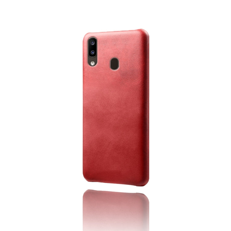 Calf Texture  PC + PU Phone Case For Samsung Galaxy A20
