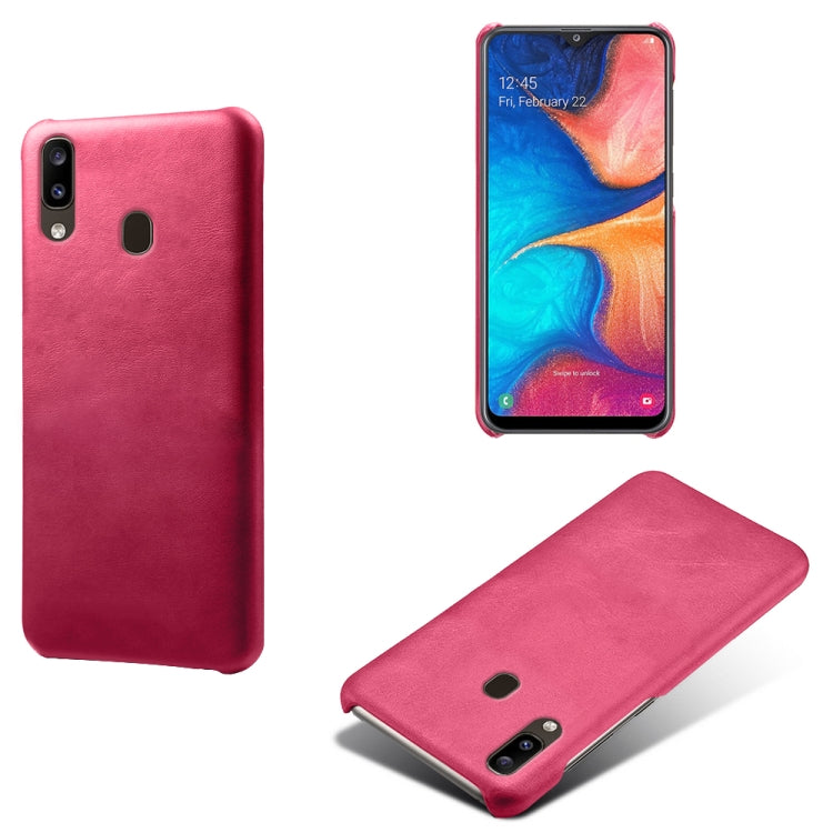 Calf Texture  PC + PU Phone Case For Samsung Galaxy A20
