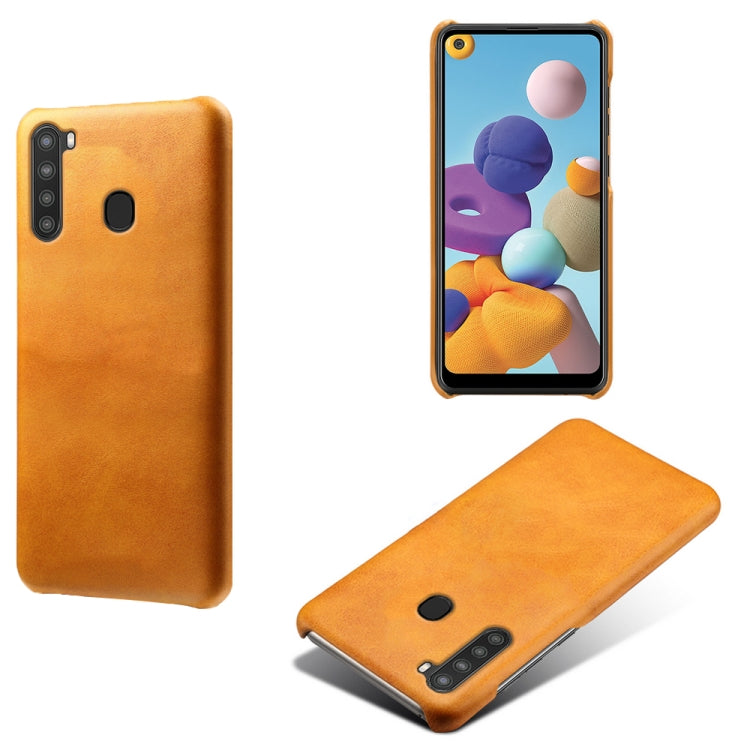 Calf Texture  PC + PU Phone Case For Samsung Galaxy A21