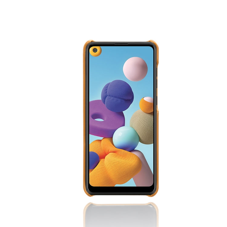Calf Texture  PC + PU Phone Case For Samsung Galaxy A21