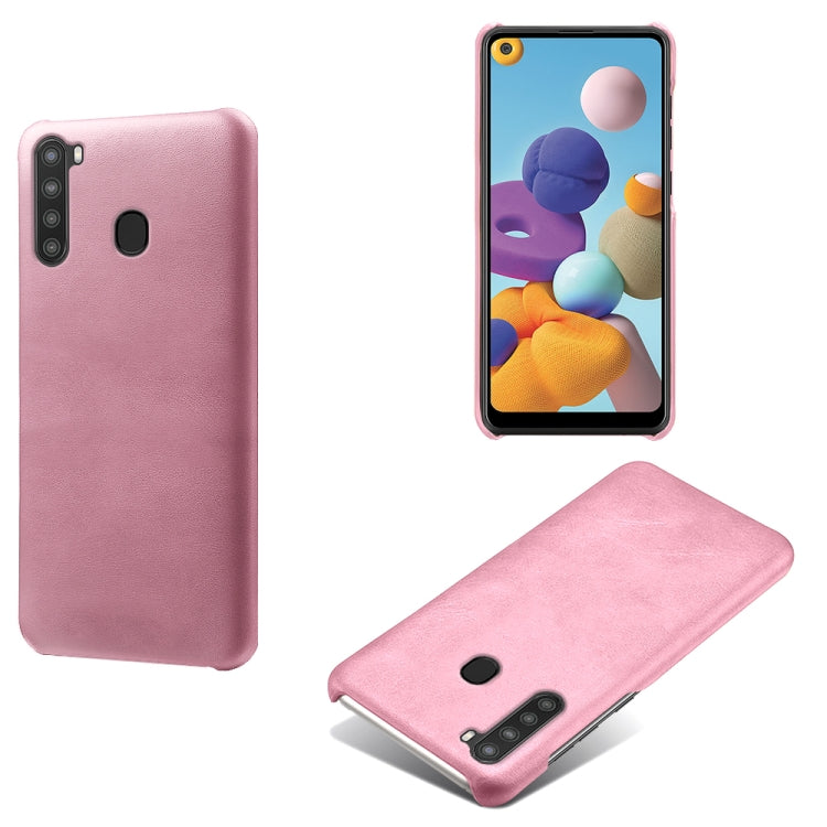 Calf Texture  PC + PU Phone Case For Samsung Galaxy A21