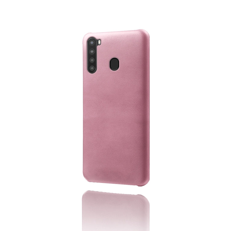 Calf Texture  PC + PU Phone Case For Samsung Galaxy A21